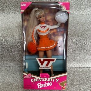 Vintage Barbie Licensed Virginia Tech University Cheerleader Doll
